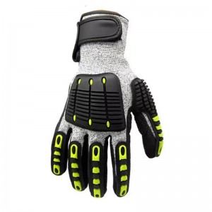 Working  Impact Gloves TPR Anti Cut5 Oil Construction Industrial Cut Resistant Protection Hand Safety Mechanic