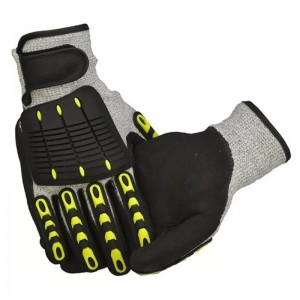 Working Impact Gloves TPR Anti Cut5 Oil Construction Industrial Cut Resistant Protection Hand Safety Mechanic