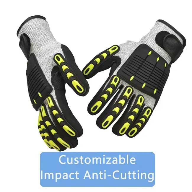 Mechanic TPR Shock Resistant Industrial Working Anti Impact Gloves