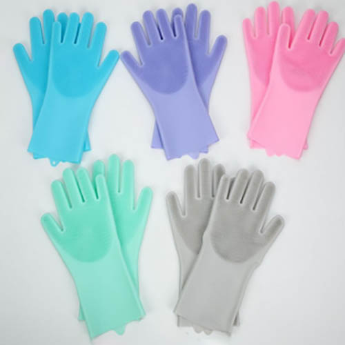 What are the uses of silicone cleaning gloves?