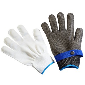 抗カット耐性手袋ステンレス鋼肉屋レベル 9 保護 316 ワイヤー金属安全チェーンメール手袋