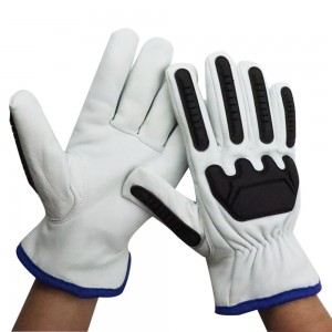 SONICE Impact Leather Gloves for Working Mechanic TPR Suojakäsineet