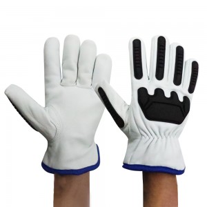 SONICE Impact Leather Gloves For Working Mechanic TPR Protective Gloves