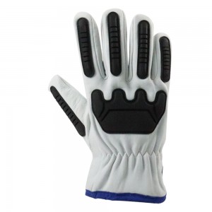 SONICE Impact Leather Gloves For Working Mechanic TPR Protective Safety Gloves