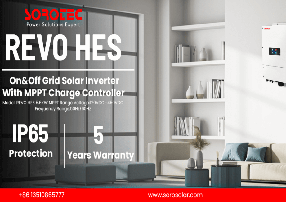 Latest HES 6-8kW series inverter from SOROTEC
