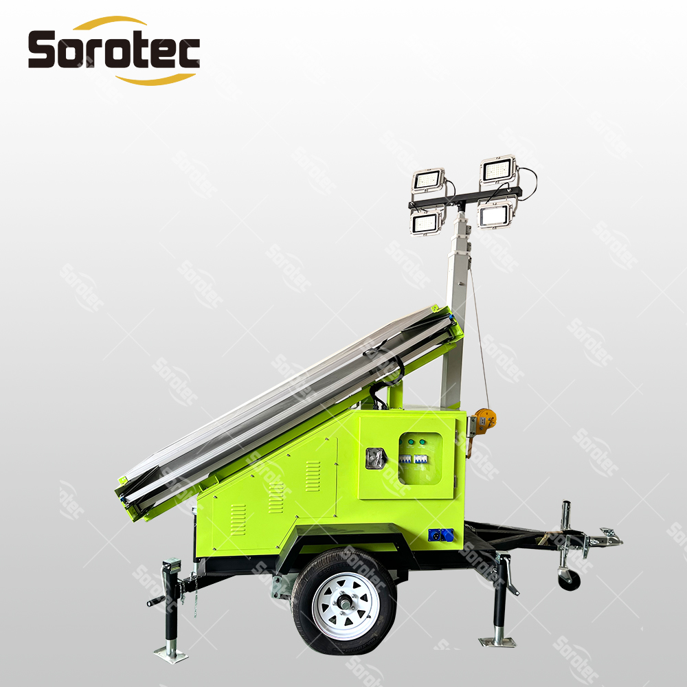 Solar Lighting Tower Manufacturer with Trailer