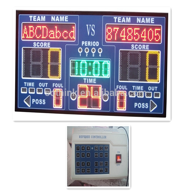alibaba express football p10 LED scoreboard with shot clocks