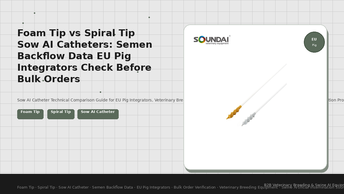 Foam Tip vs Spiral Tip Sow AI Catheters: Semen Backflow Data EU Pig Integrators Check Before Bulk Orders