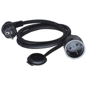 IP44 Rubber outdoor  extension cord with 90 degree plug