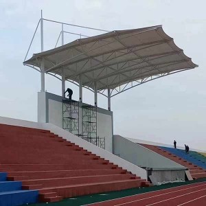 Membrane structure viewing platform and grandstand