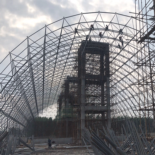Ordos thermal power plant semi-circular steel structure space frame Featured Image