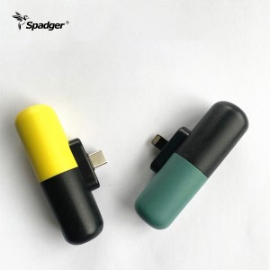 compact mini lipstick battery charger mini portable charger 1200mAh capsule power bank one time use