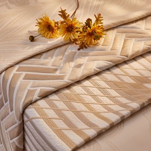 China Wholesale Custom Mattress Fabric White Jacquard 100% Polyester Fabric for Mattress