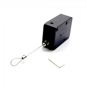 Cubic Shaped Security Recoiler 3 Outlets Anti Theft Cable Retracting Pull Box