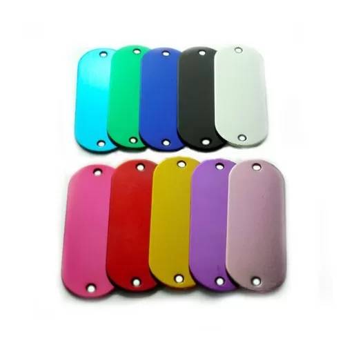 Anodized Aluminum Color Dog Tags (0.8 mm thick) - Ball Chain Manufacturing