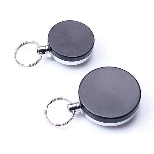 China Metal Round Retractable Badge Reel , Heavy Duty Retracting Id Card  Reels Manufacture and Factory
