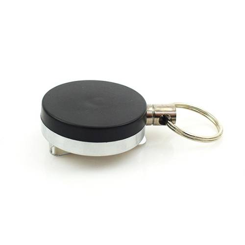 China Metal Round Retractable Badge Reel , Heavy Duty Retracting Id Card  Reels Manufacture and Factory