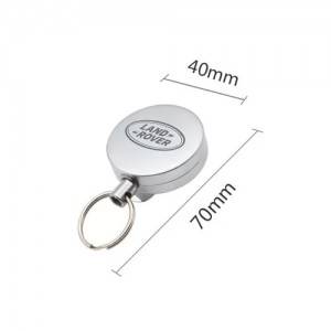 2021 Good Quality Id Badge Holder  - Round Retractable Badge Reel With Split Ring ID Safety Retractor 4cm Diameter – Spocket