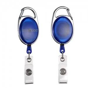 Transparent Retractable Reel Badge Holder With Vinyl Strap Safety Promotional Retractor