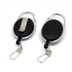 Best quality Metal Badge Reel - Universal Retractable Badge Reel Oval Egg Shape Expanding Key Holder Reel – Spocket