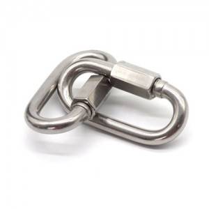 Wholesale Price Hook - Heavy Duty Quick Link Forged Stainless Steel Oval Spring Snap Hook Auto-lock Climing Carabiner – Spocket