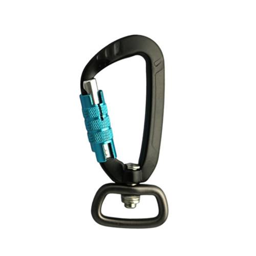 7075 Aluminum Swivel Snap Carabiner Hanging Connect Hook for Climbing  Camping