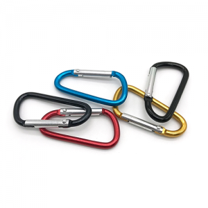 Colored D Shape High Quality Aluminum Custom Logo Snap Hook Carabiner For Connecting
