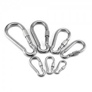 Factory Supply D Shape Hook - Universal Gourd Shape Snap Locking Carabiner Stainless Steel durable Safety Hardware Accessories – Spocket