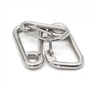 Reasonable price Swivel Carabiner - Widely Used Stainless Steel Simple Snap Hook With Eye High Polished Climbing Locking Carabiner Clips – Spocket