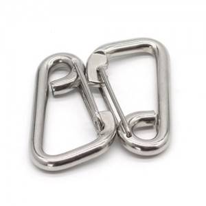 Widely Used Stainless Steel Simple Snap Hook With Eye High Polished Climbing Locking Carabiner Clips