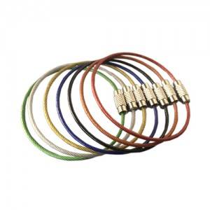 150mm Long Stainless Steel Wire Loops Ring Colorful For Key / Luaggage Tag
