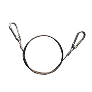 Resistance Corrosion And Chemical Security Double Loop 2 Carabiner Wire Cables In Custom Length