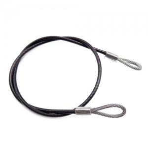 OEM Double Loop With PVC or Without Cover Steel Wire Rope Lanyard For Retaining