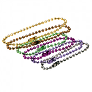 Hot Selling Fashion Mixed Colors 2.4mm to 12mm Metal Beaded Chains With Connector For DIY Pendant Jewelry Handbag