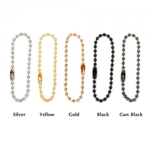High Quality Various Customized Colored Bead Ball Chain 1.5-8mm Metal Chain With Connector For Hangbag