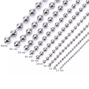 Nickle Metal Bead Ball Chains With Custom Length For DIY Accessories