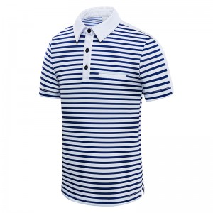 Color Striped Golf Shirt  