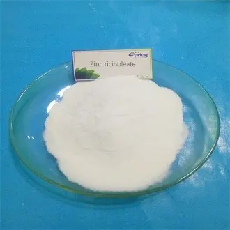 The application of zinc ricinoleate in cosmetic and plastic