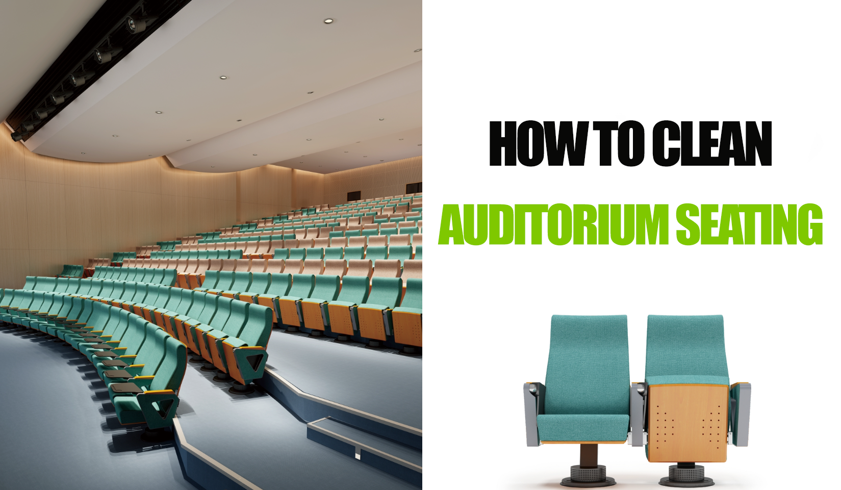 Hoe auditoriumstoelen schoonmaken?Een complete gids