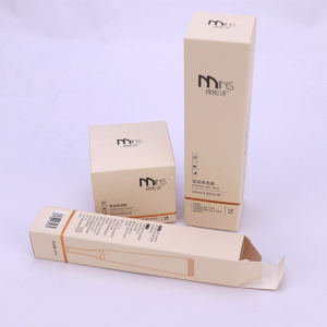 Packaging paper box hot gold makeup remover watercolor box cosmetics card box custom