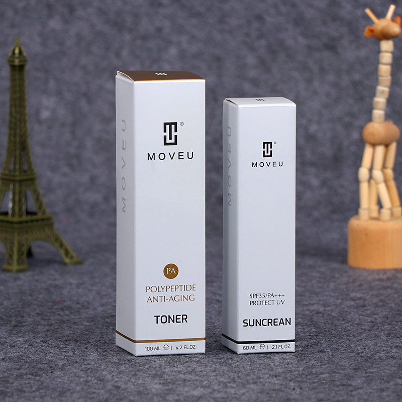 Customized skin toner packaging box skincare packaging box cosmetic container toothpaste box folding carton