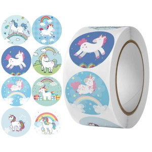 OEM/ODM China Window Stickers - Custom Unicorn Pattern Label Printing Gift Adhesive Label Stickers – Spring Package