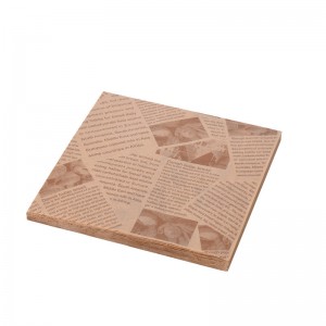 Custom printed disposable biodegradable creative hamburger sandwich kraft greaseproof paper 2021 new