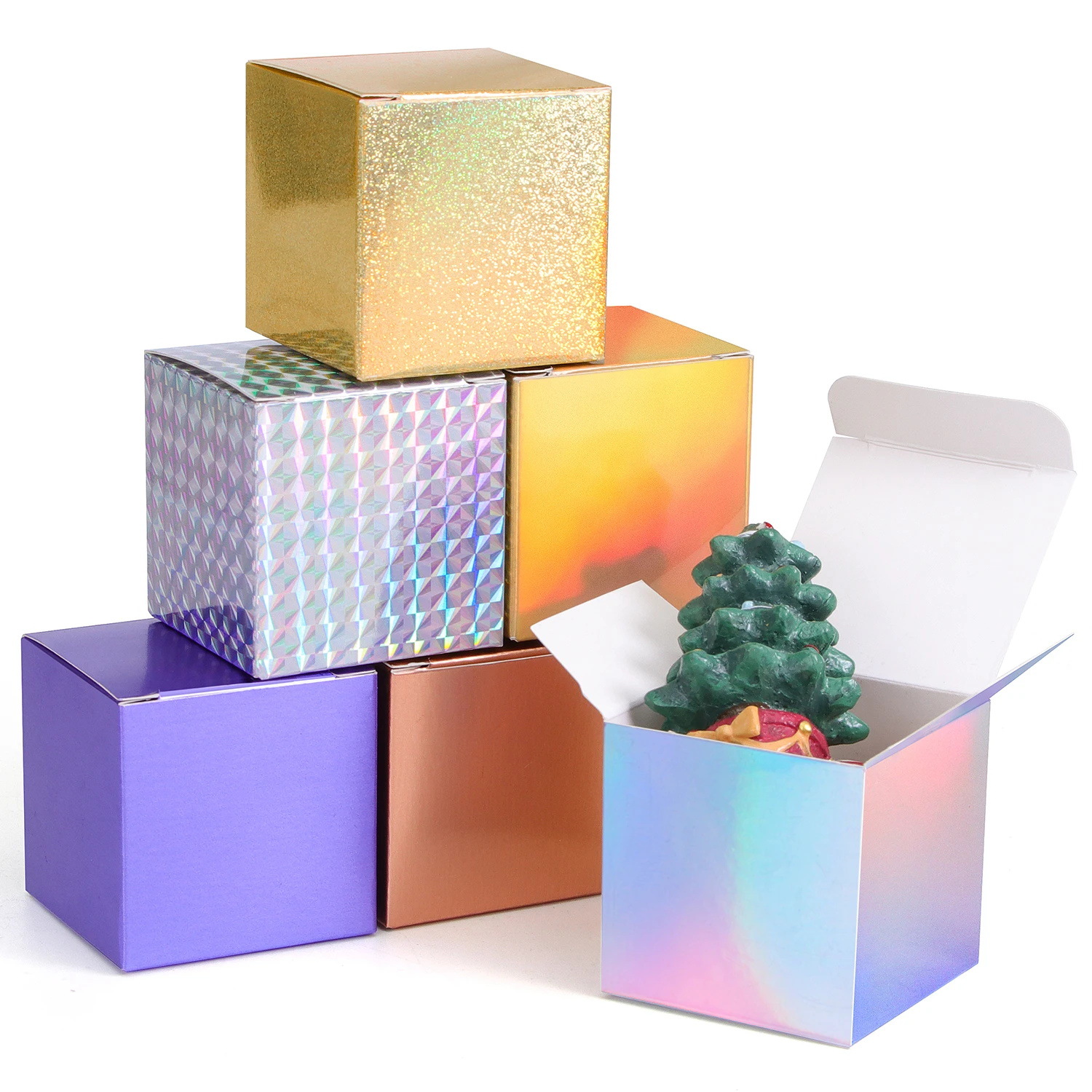 Square small paper box Candy box Mini gift candy aromatherapy box