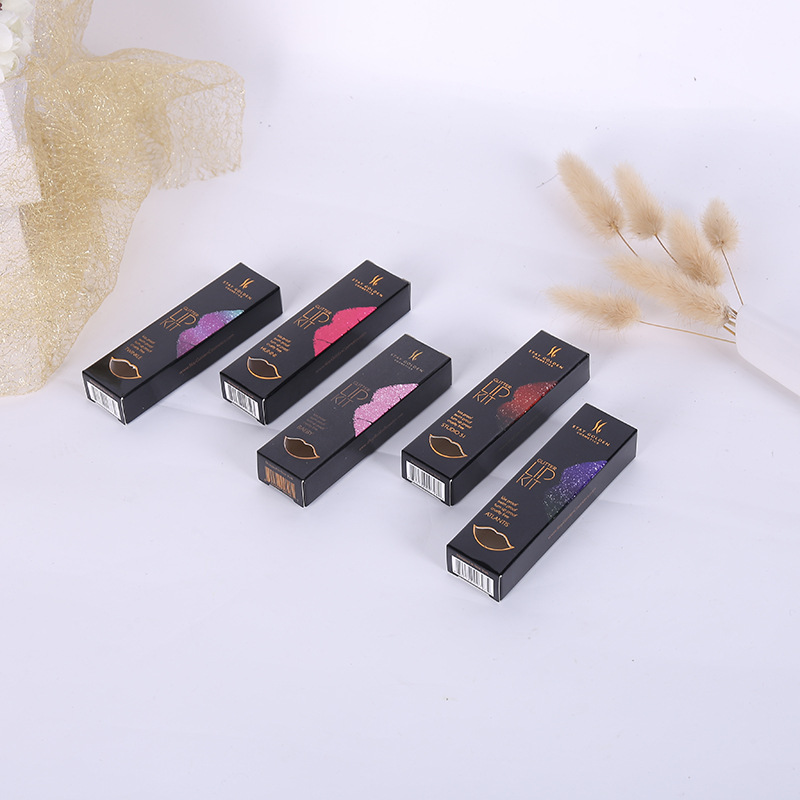 Cosmetic colour box printing lipstick white cardboard gift box open window packaging cartons