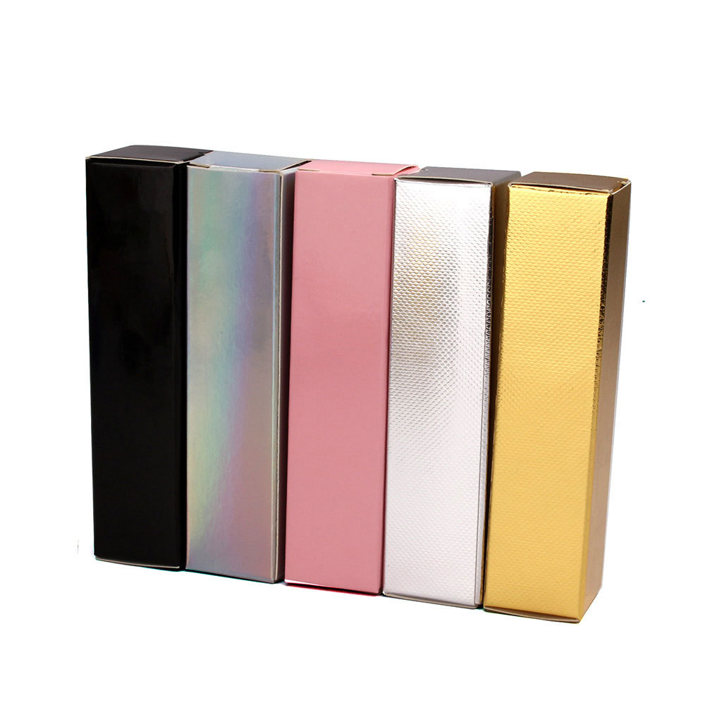 Wholesale Embossed Lip Gloss Tube Packaging Carton Cosmetic Paper Packaging Box Sample Perfume Empty Boxes