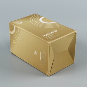 White card offset printing folded UV perfume packaging carton