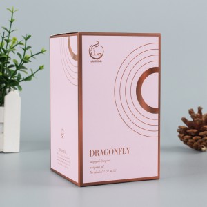 White card offset printing folded UV perfume packaging carton
