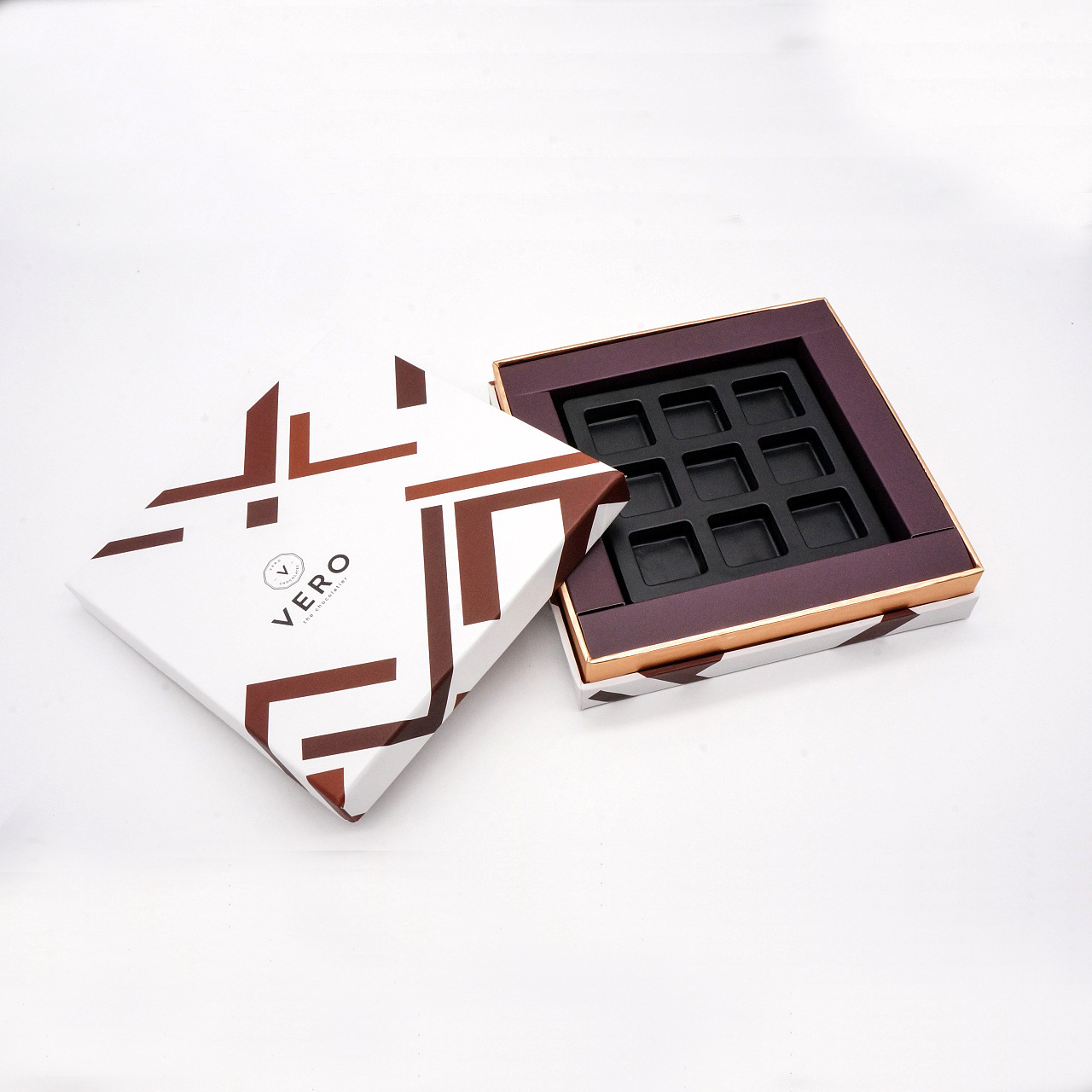 Chocolate packing box cover box inside paper tray snack packaging gift box