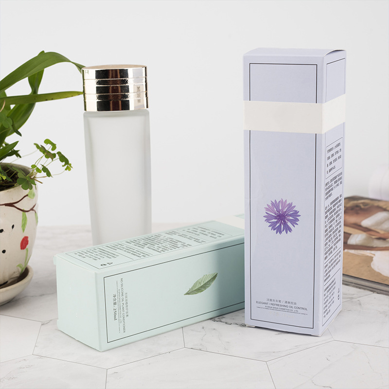 Paper cosmetics packaging box custom skin care box perfume packaging boxes printing double insert white paper box custom